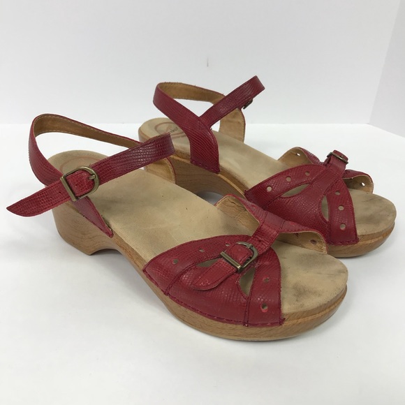 dansko red sandals